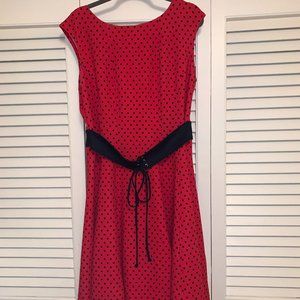Woman's Danny And Nicole Vintage Red Polka Dot Dress
